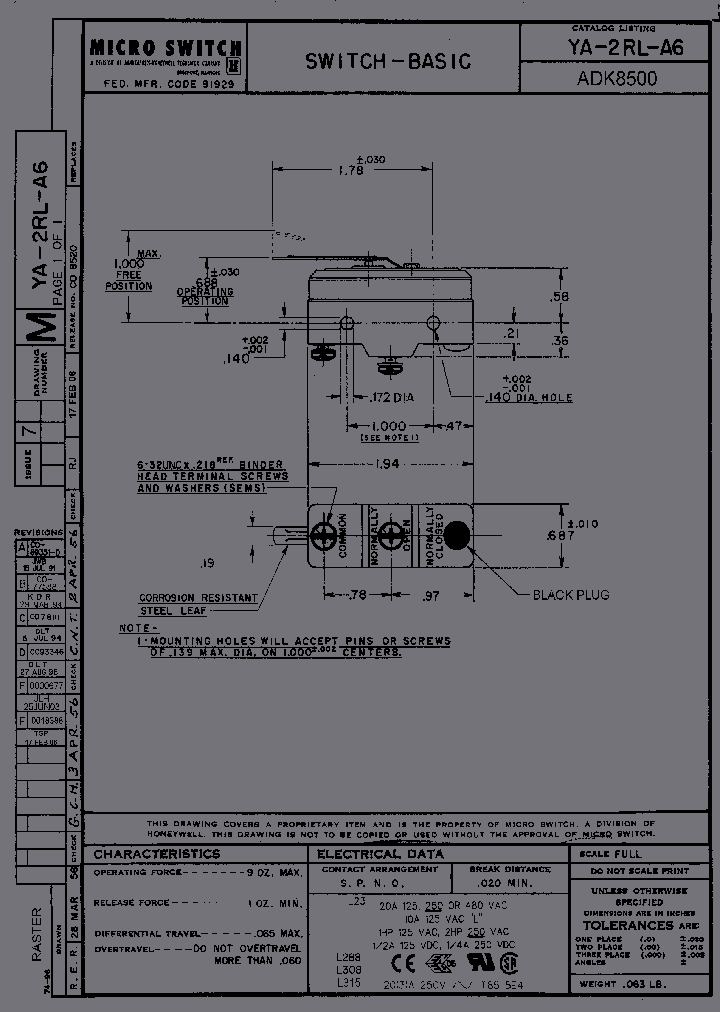 YA-2RL-A6_7202132.PDF Datasheet