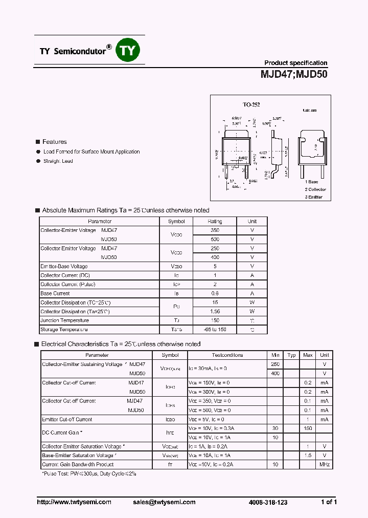 MJD47MJD50_7211674.PDF Datasheet