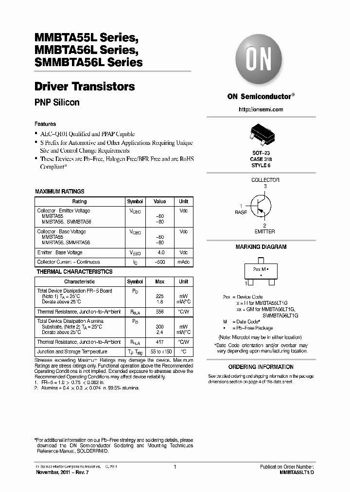 SMMBTA56LT1G_7220866.PDF Datasheet