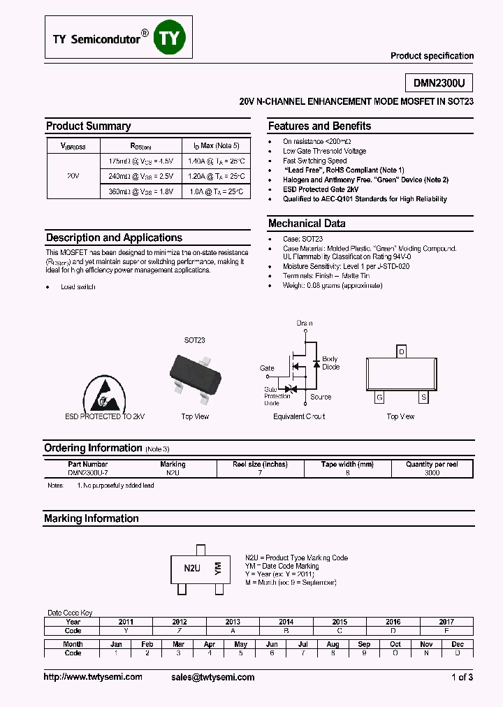 DMN2300U_7242456.PDF Datasheet