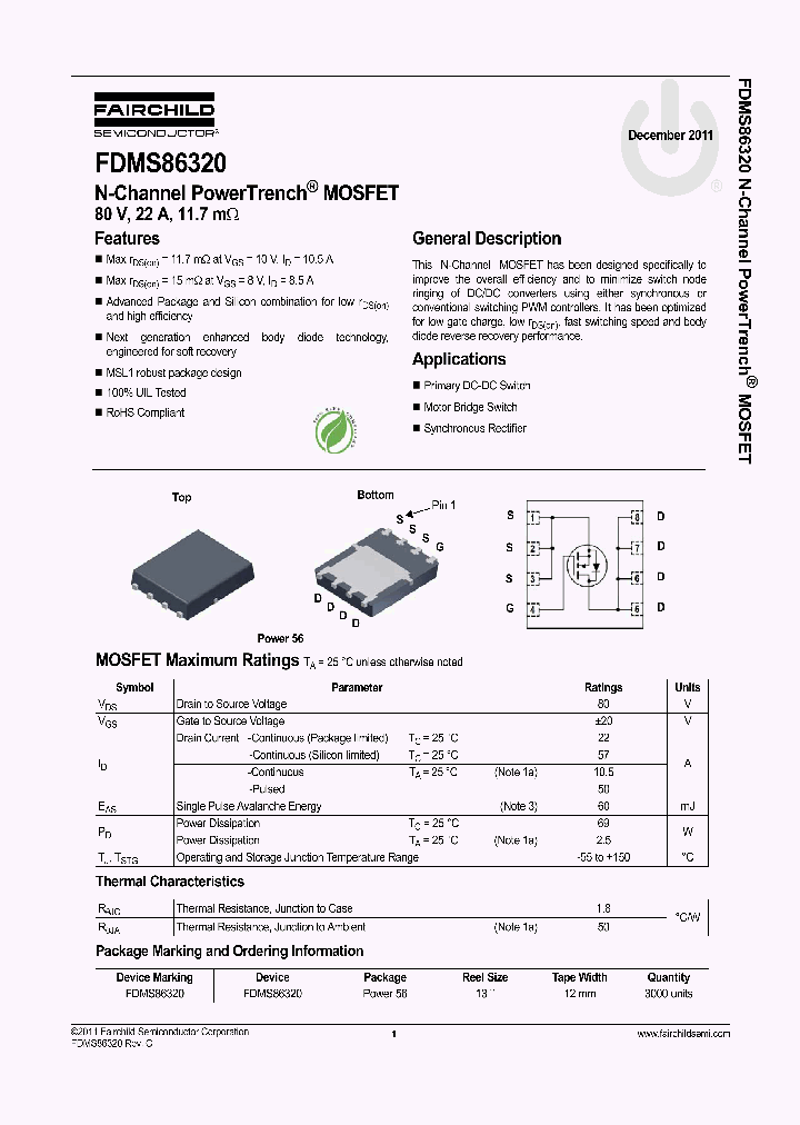 FDMS86320_7247584.PDF Datasheet