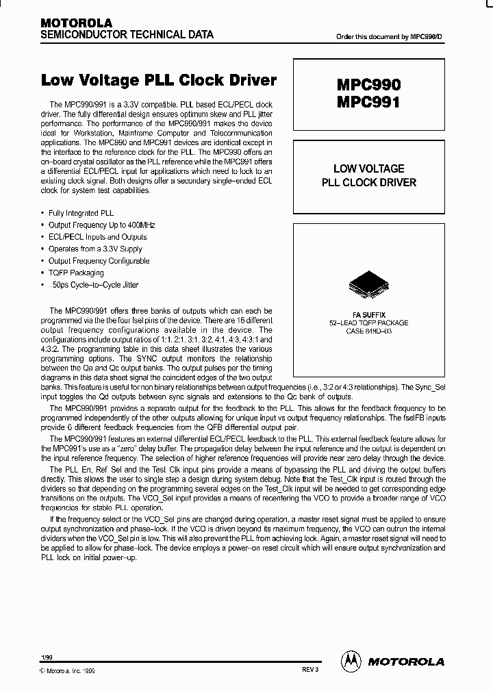 MPC991FAR2_7248043.PDF Datasheet