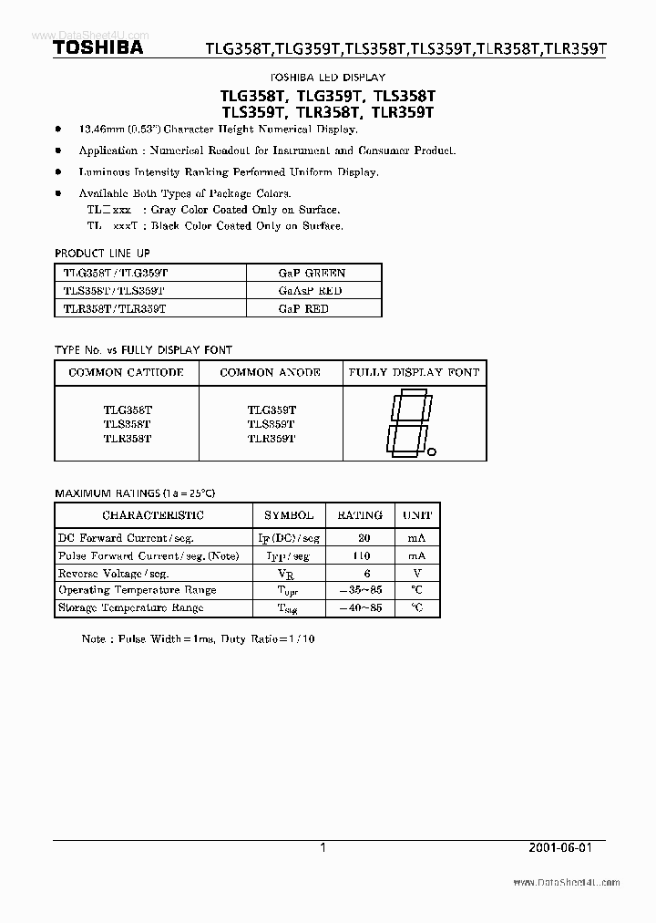 TLR358T_7250026.PDF Datasheet