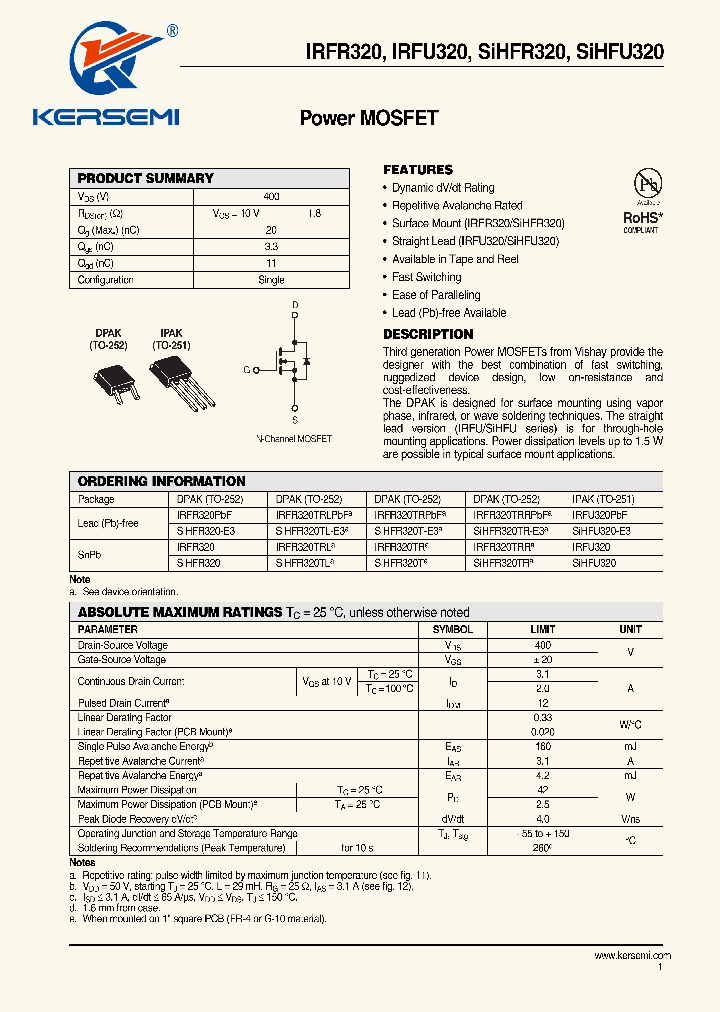 IRFU320_7251430.PDF Datasheet