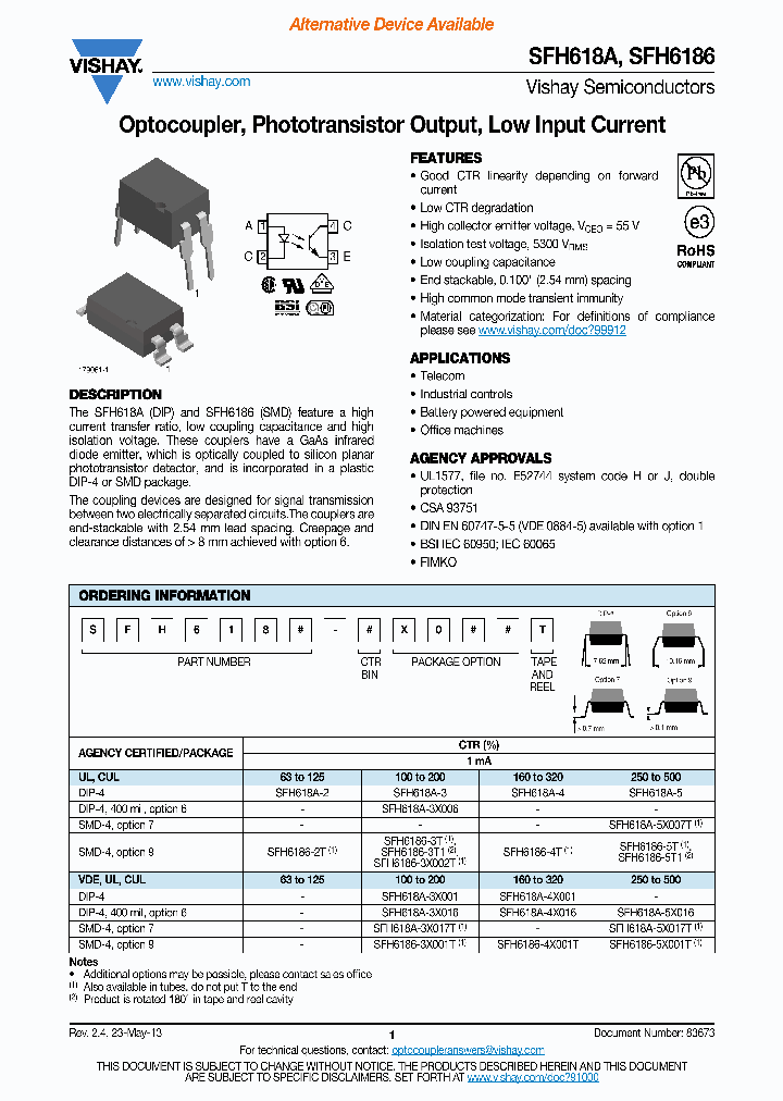 SFH618-X0T_7256239.PDF Datasheet