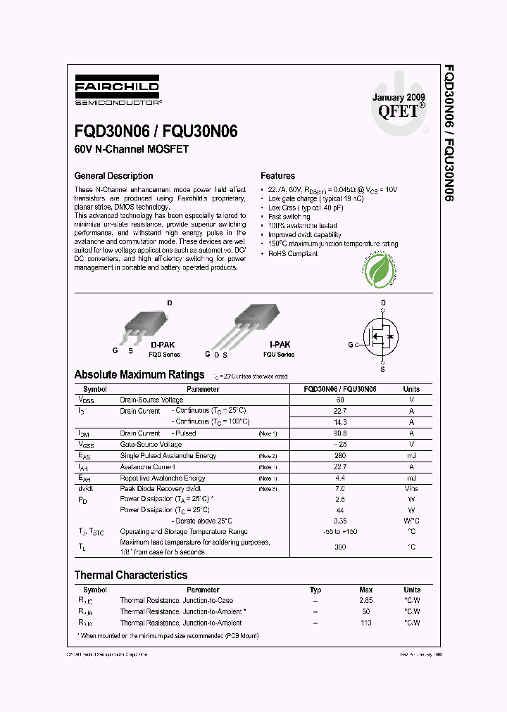 FQU30N0609_7258040.PDF Datasheet