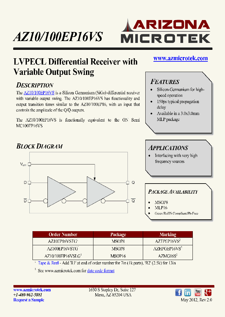 AZ10100EP16VSLG_7264911.PDF Datasheet