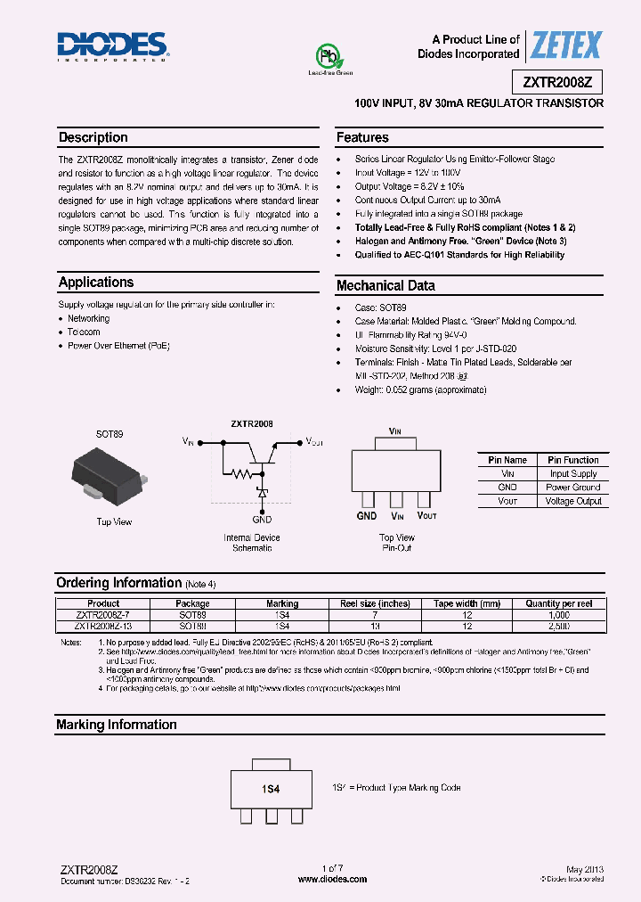 ZXTR2008Z_7282396.PDF Datasheet