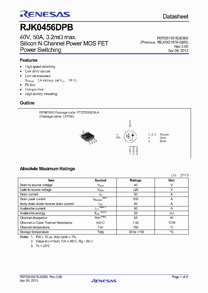 RJK0456DPB_7291394.PDF Datasheet