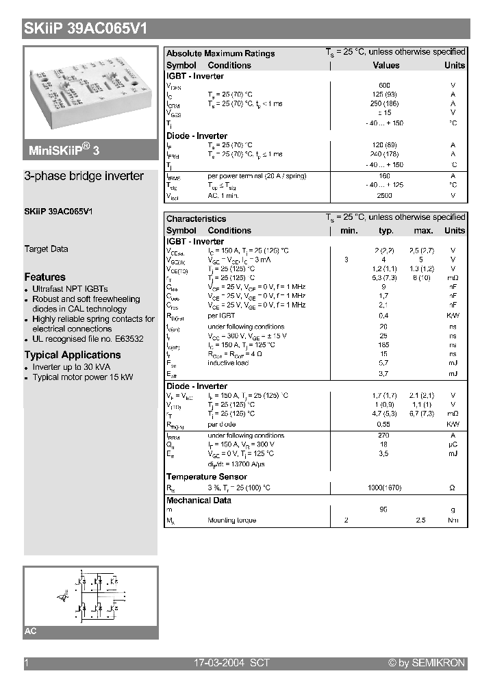 SKIIP39AC065V1_7296136.PDF Datasheet