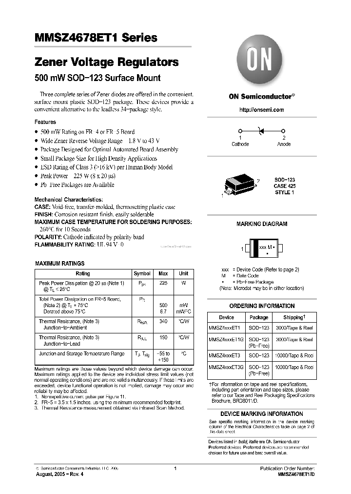 MMSZ4678ET1_7301626.PDF Datasheet