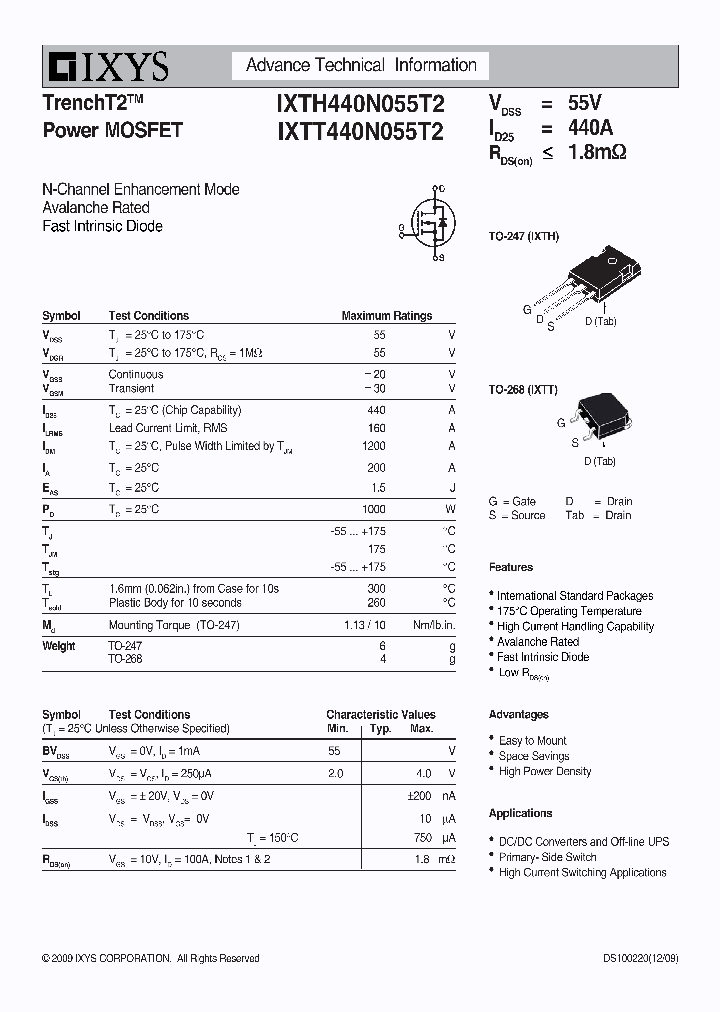 IXTH440N055T2_7302953.PDF Datasheet