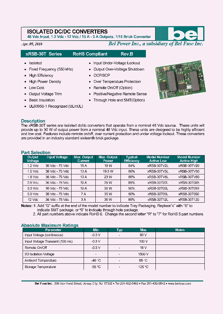 XRSB-30T10_7303045.PDF Datasheet