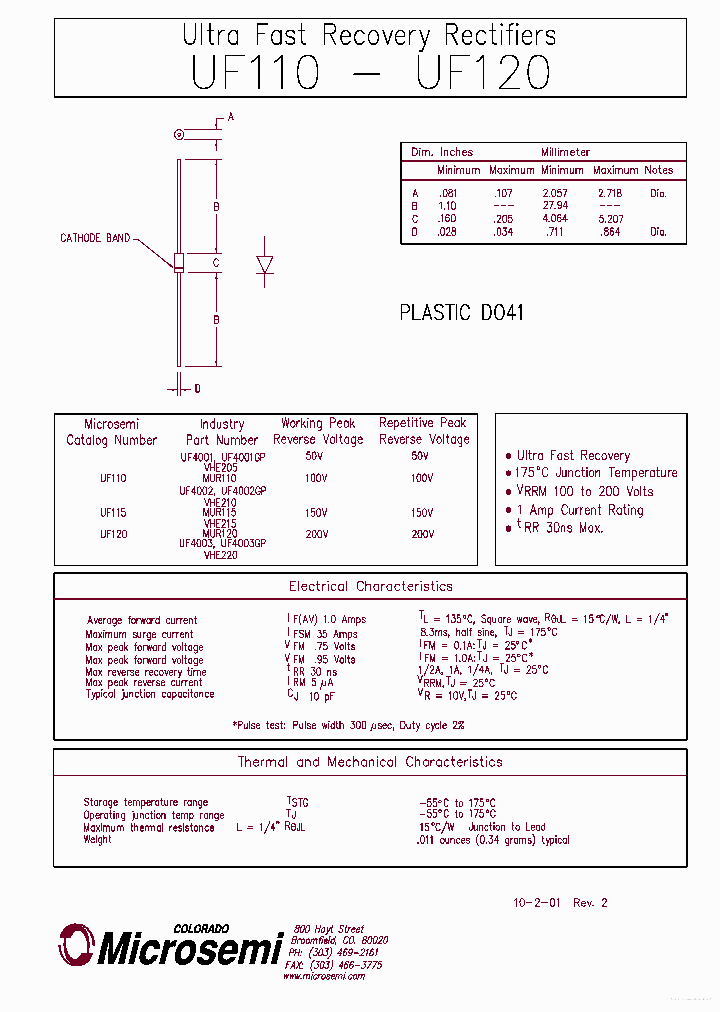 MUR120_7307628.PDF Datasheet