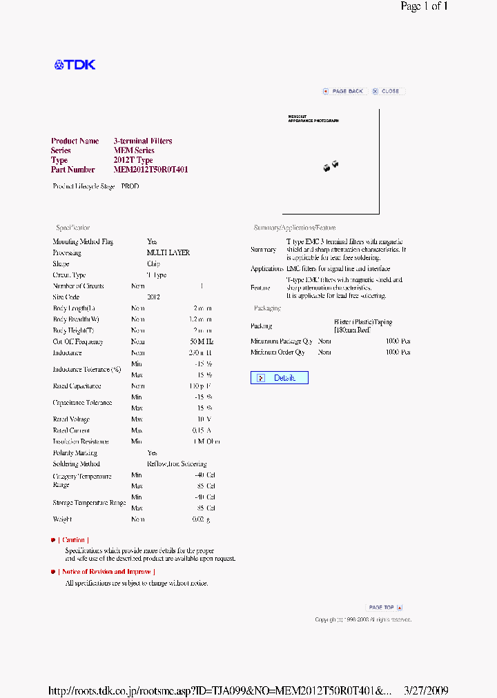 MEM2012T50R0T401_7309131.PDF Datasheet