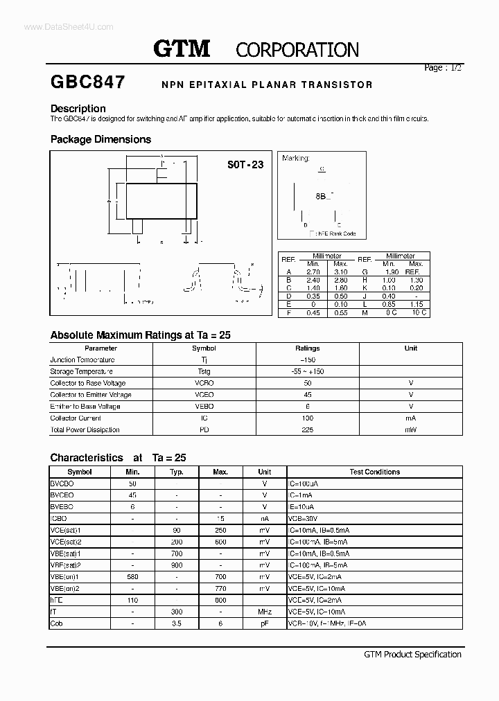 GBC847_7314312.PDF Datasheet