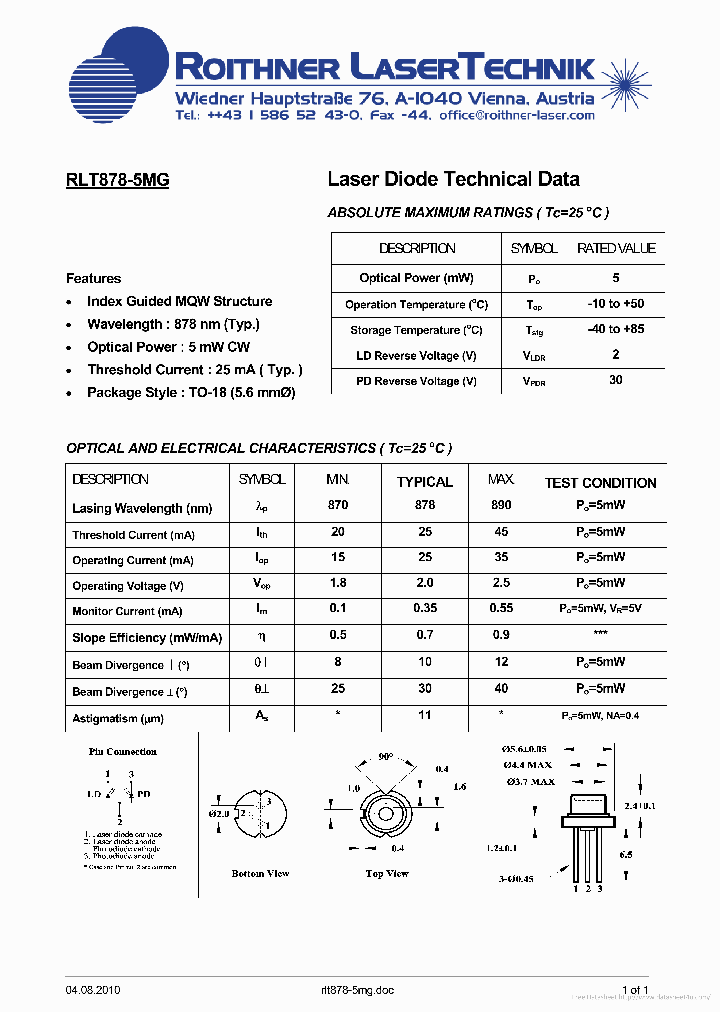 RLT878-5MG_7316473.PDF Datasheet
