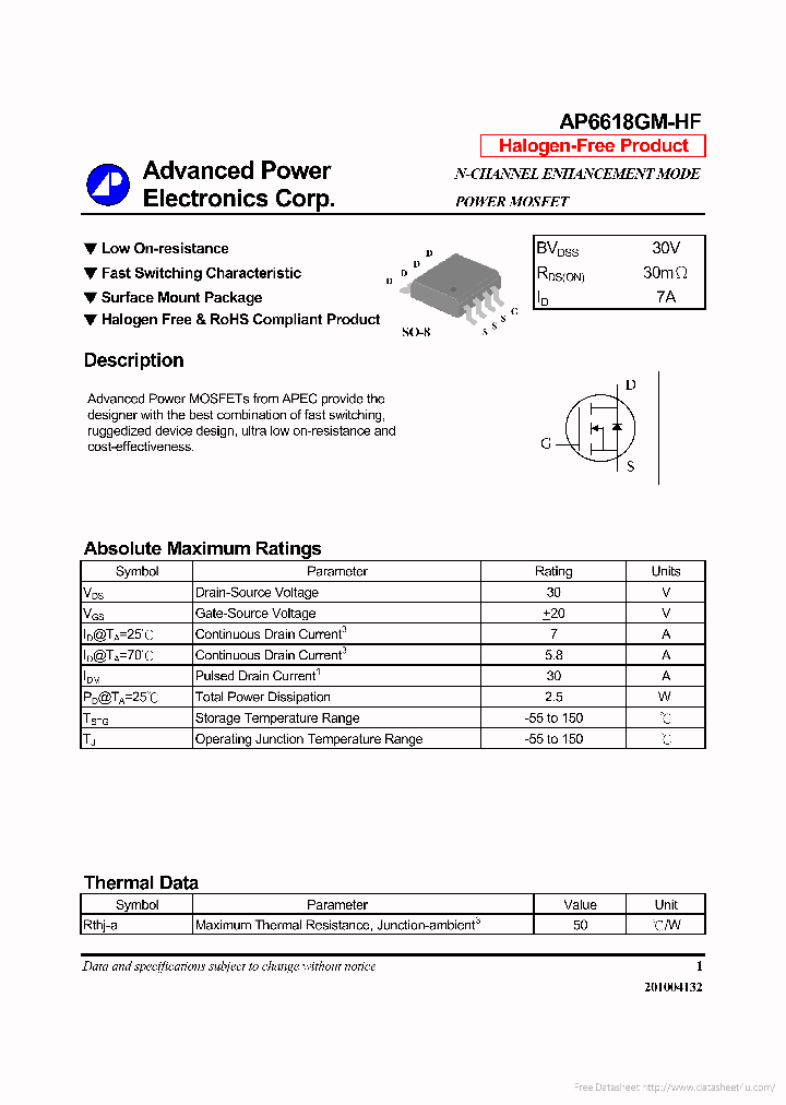 AP6618GM-HF_7320670.PDF Datasheet