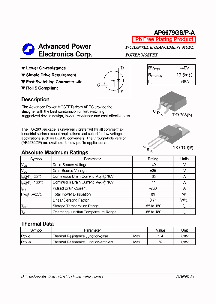 AP6679GP-A_7320760.PDF Datasheet