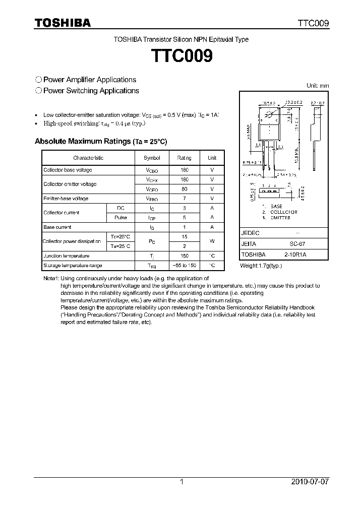 TTC009_7342540.PDF Datasheet