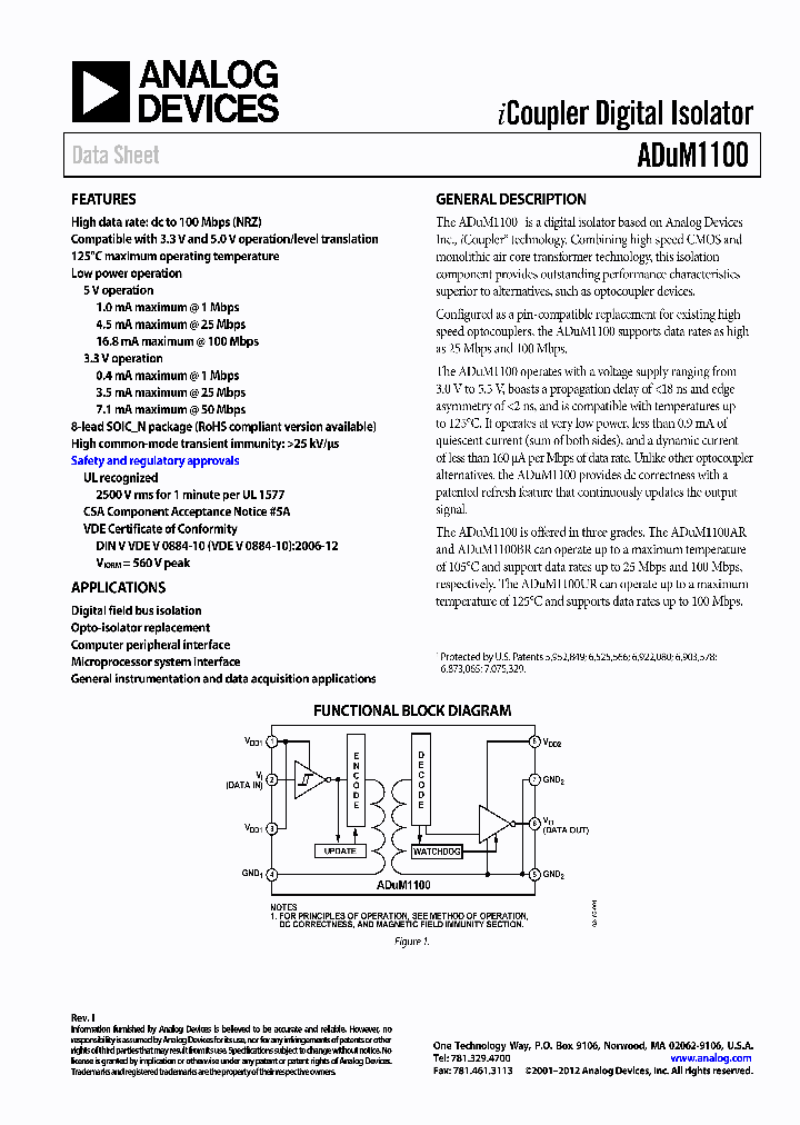 ADUM1100BRZ_7414361.PDF Datasheet