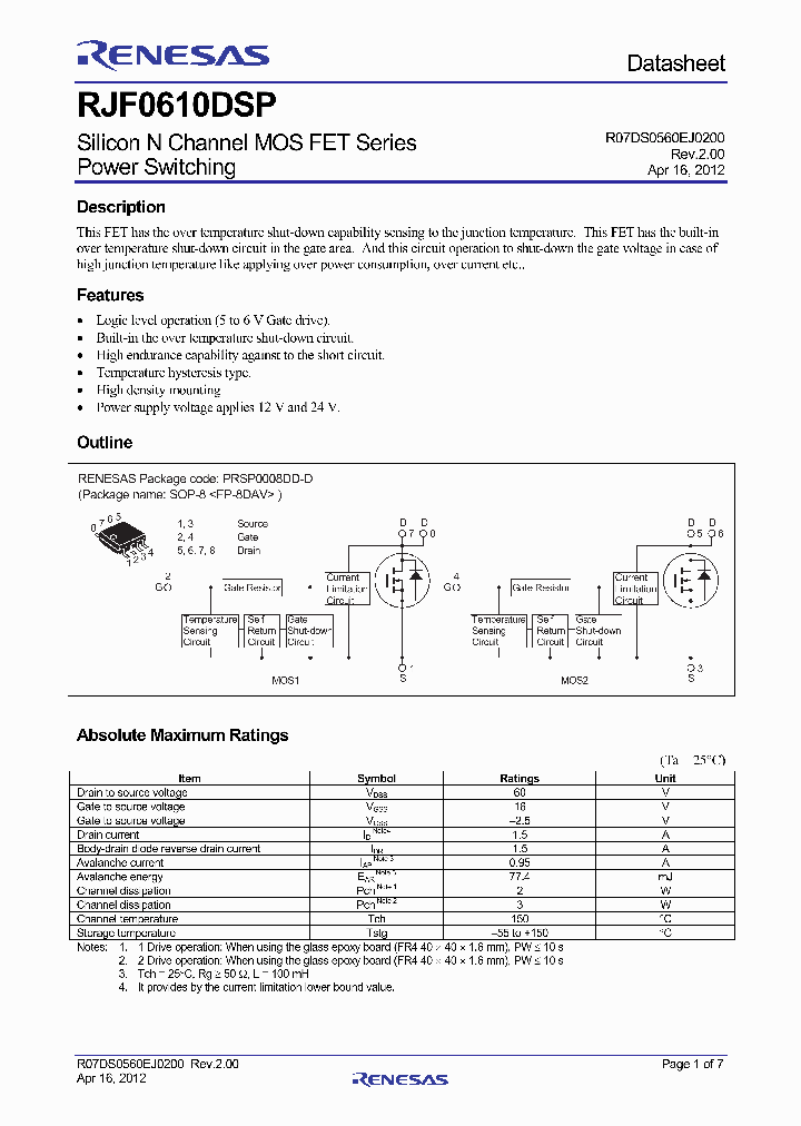 RJF0610DSP-00J0_7415368.PDF Datasheet