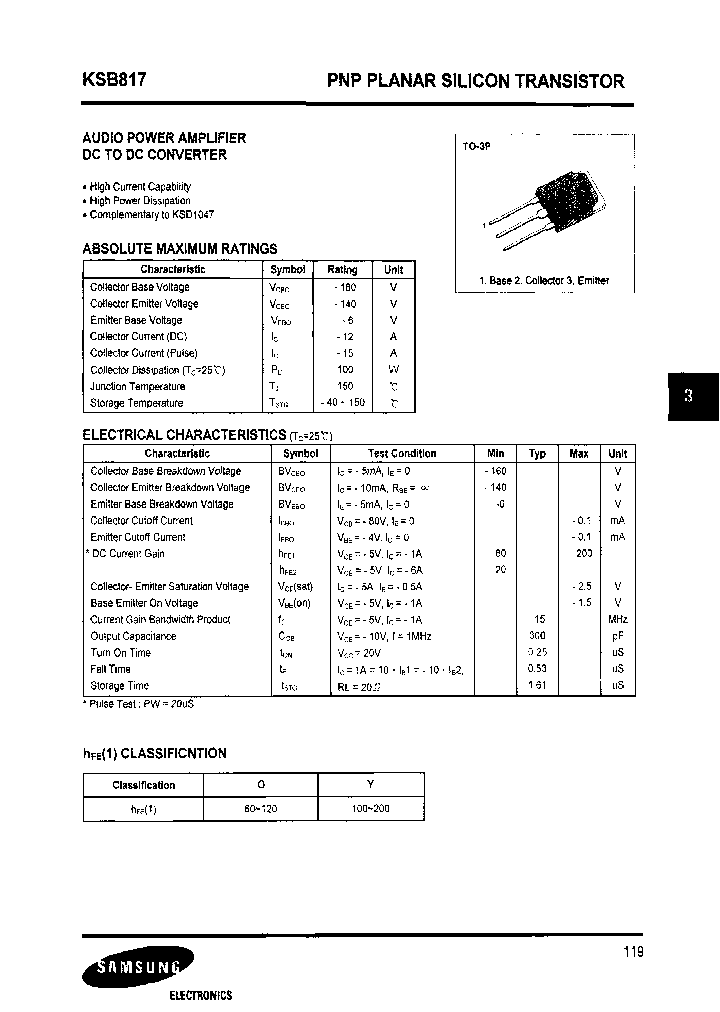 KSB817-O_7424244.PDF Datasheet
