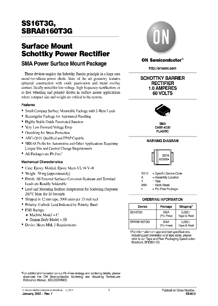 SBRA8160T3G_7445792.PDF Datasheet