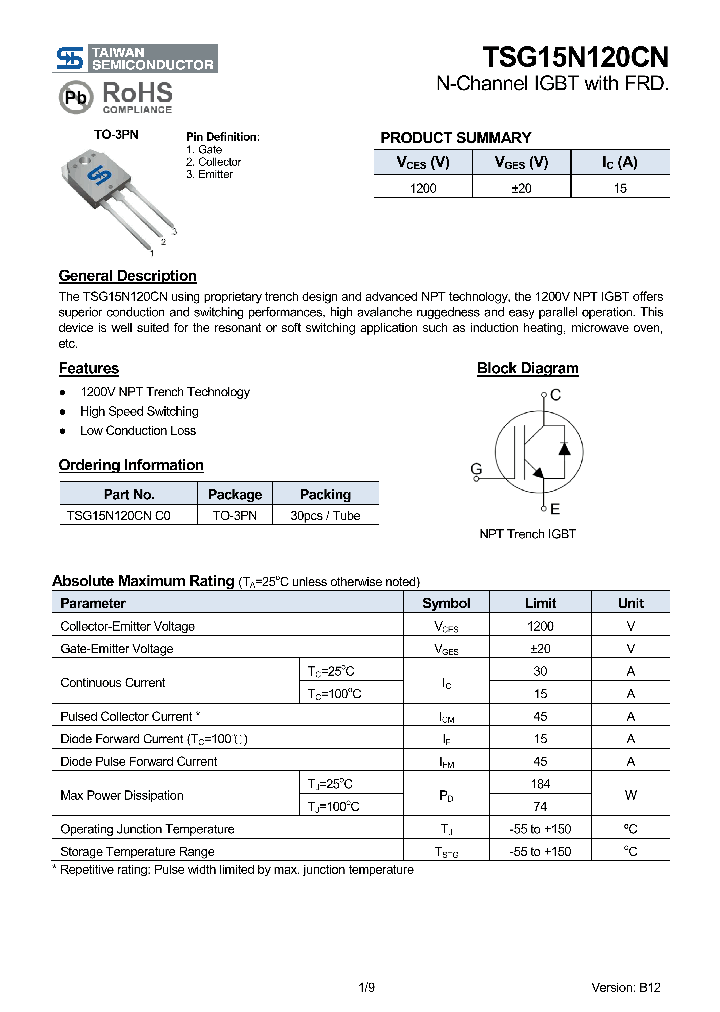 TSG15N120_7493787.PDF Datasheet