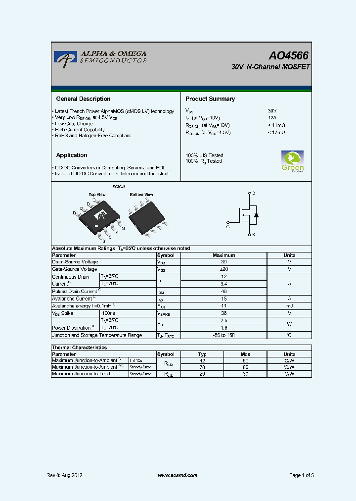 AO4566_7495531.PDF Datasheet
