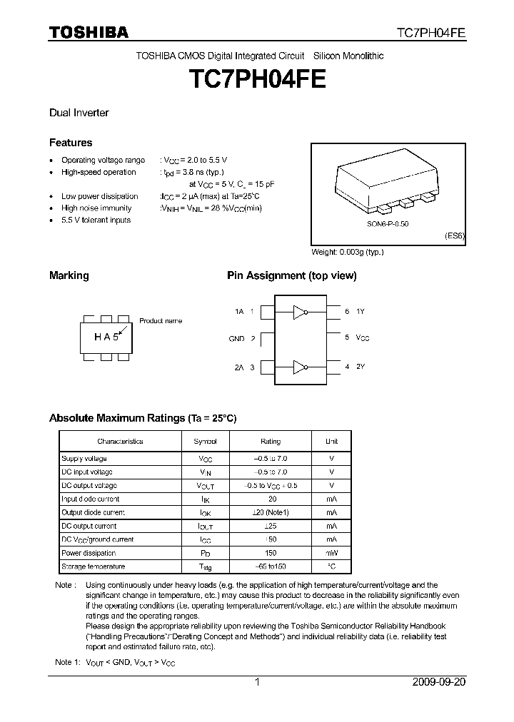 TC7PH04FE09_7495692.PDF Datasheet