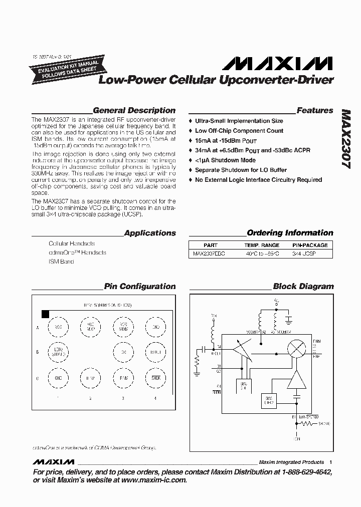 MAX2307_7497985.PDF Datasheet