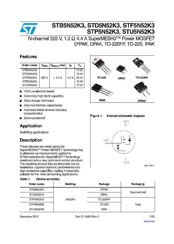 STF5N52K3_7496220.PDF Datasheet