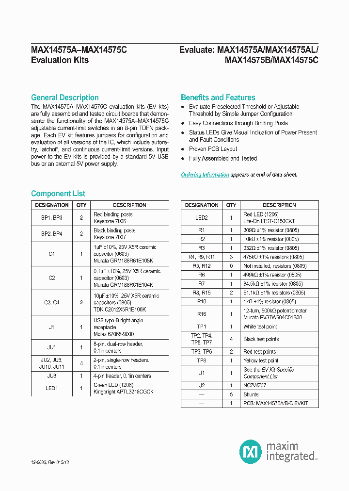 MAX14575AEVKIT_7497845.PDF Datasheet