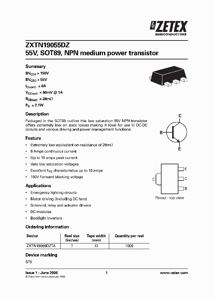 ZXTN19055DZ_7505526.PDF Datasheet