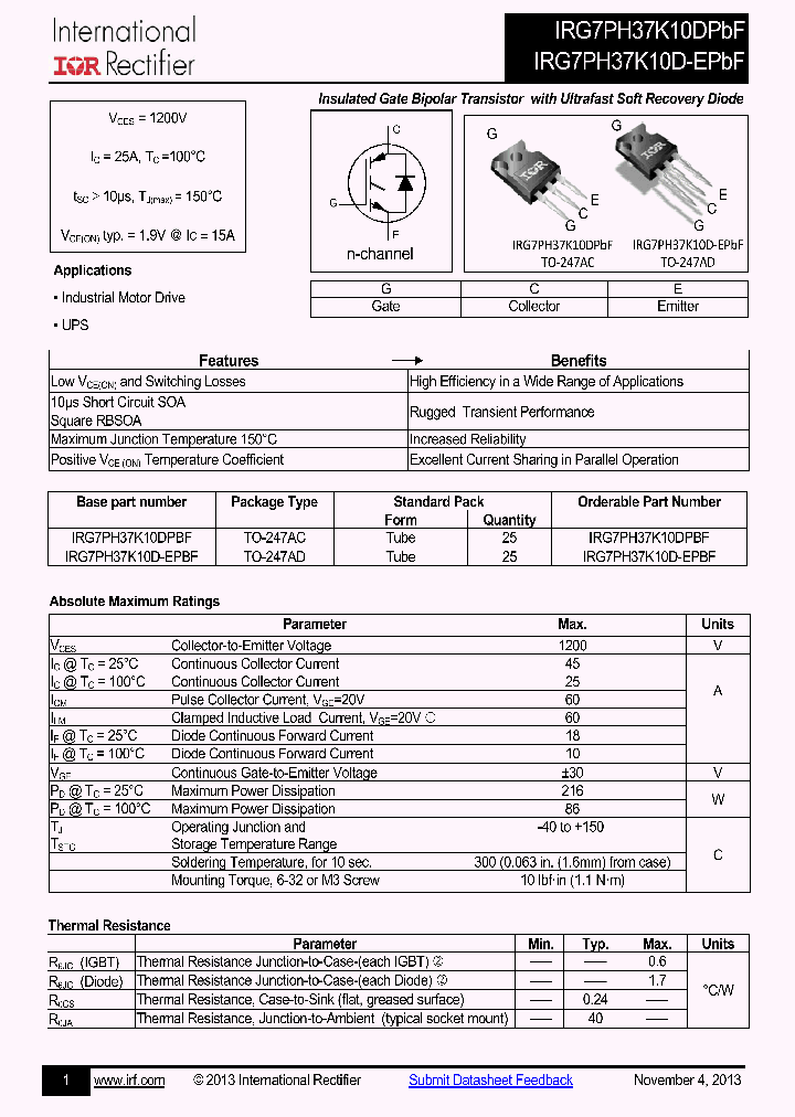 IRG7PH37K10D-EPBF_7512585.PDF Datasheet