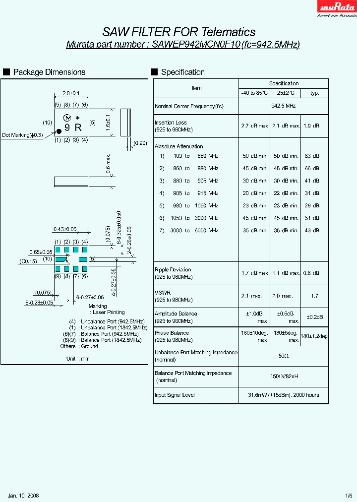 EP942MCN0F10R05_7525207.PDF Datasheet