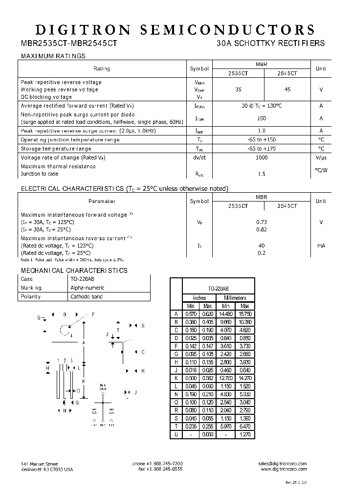 MBR2545CT_7529657.PDF Datasheet