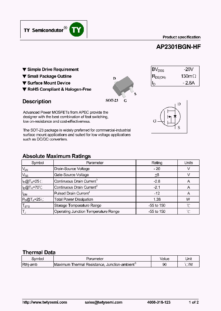 AP2301BGN-HF_7530520.PDF Datasheet