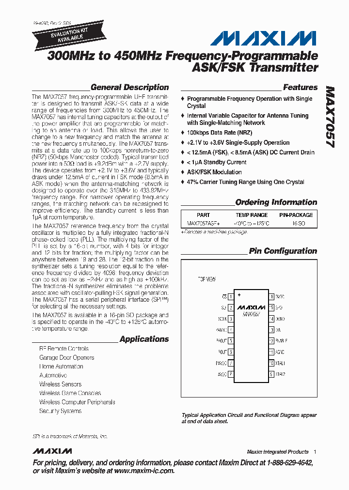 MAX7057_7547711.PDF Datasheet