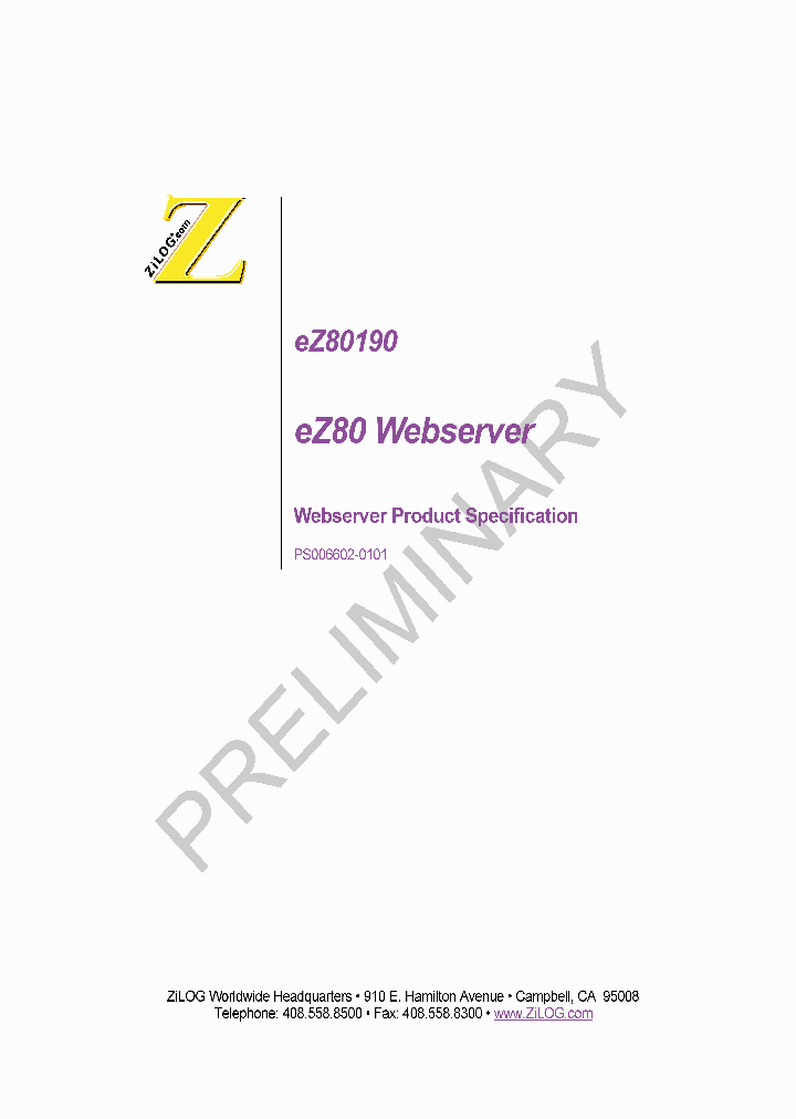 EZ80190_7547888.PDF Datasheet