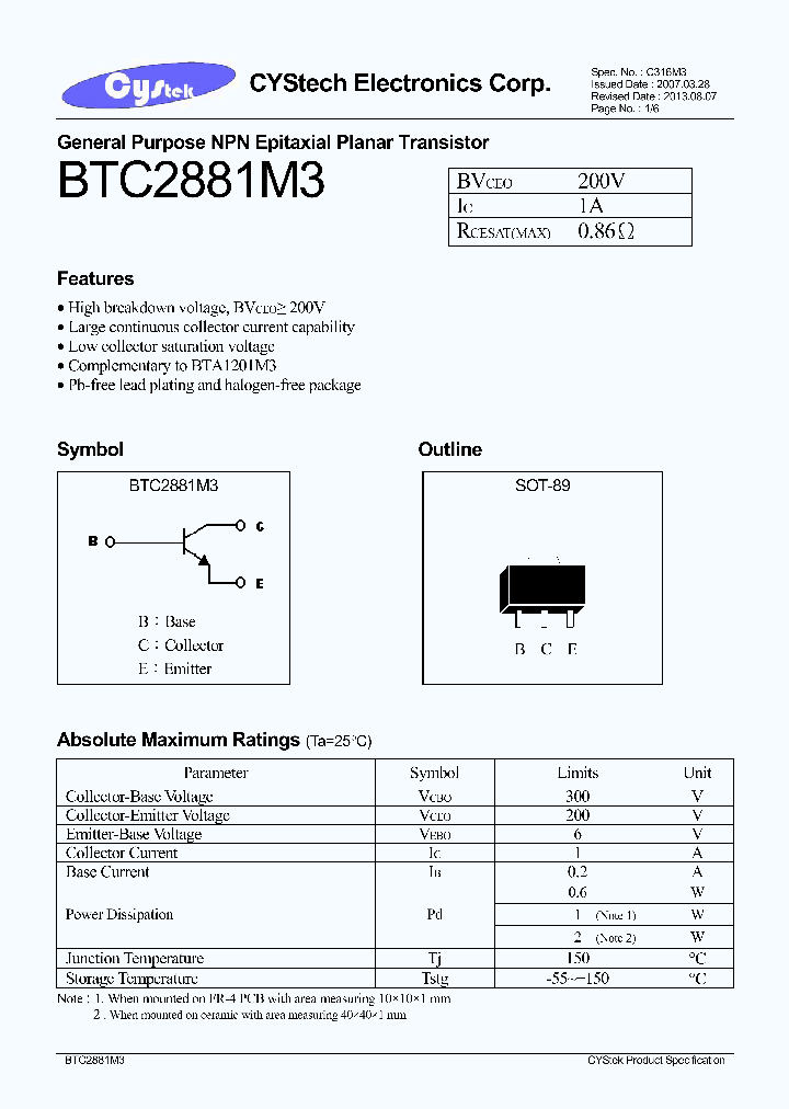 BTC2881M3_7553856.PDF Datasheet