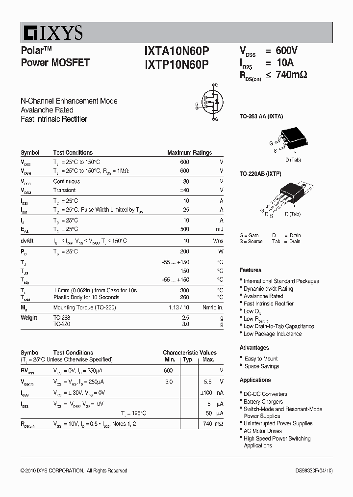 IXTP10N60P_7584218.PDF Datasheet