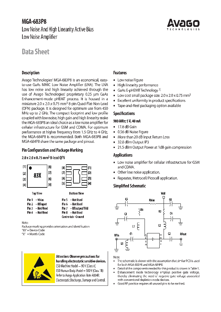 MGA-683P8-BLKG_7590429.PDF Datasheet