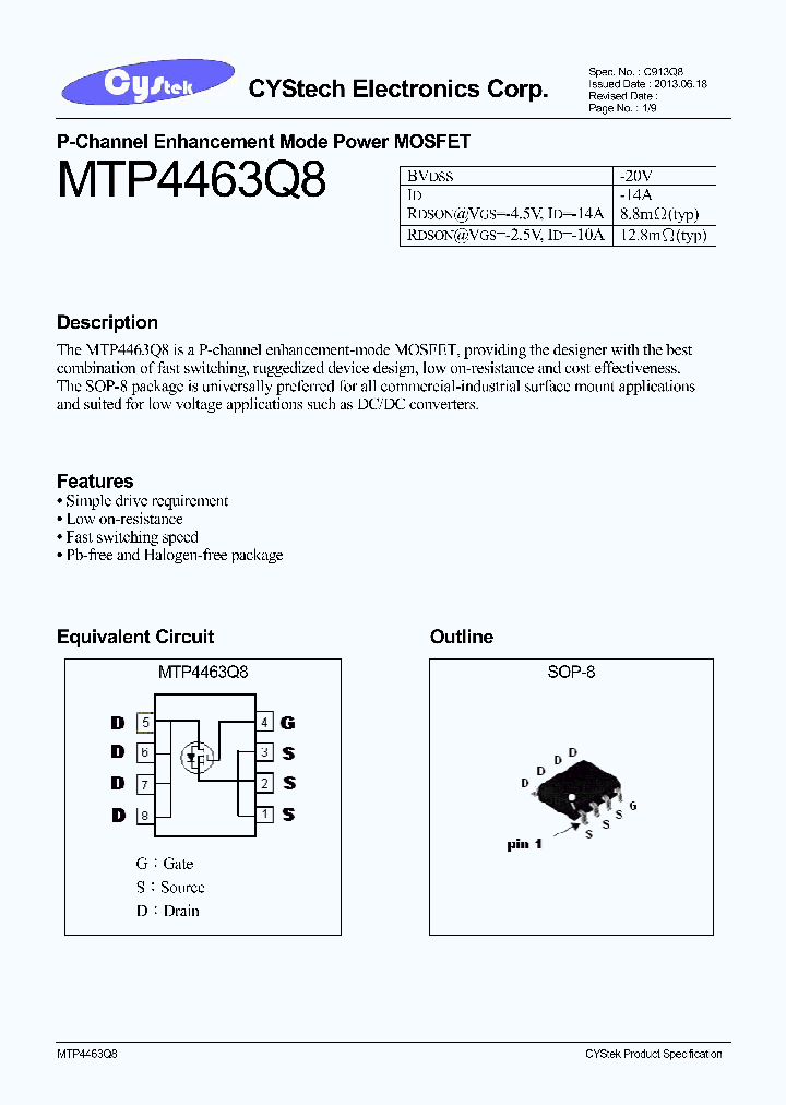 MTP4463Q8_7604695.PDF Datasheet
