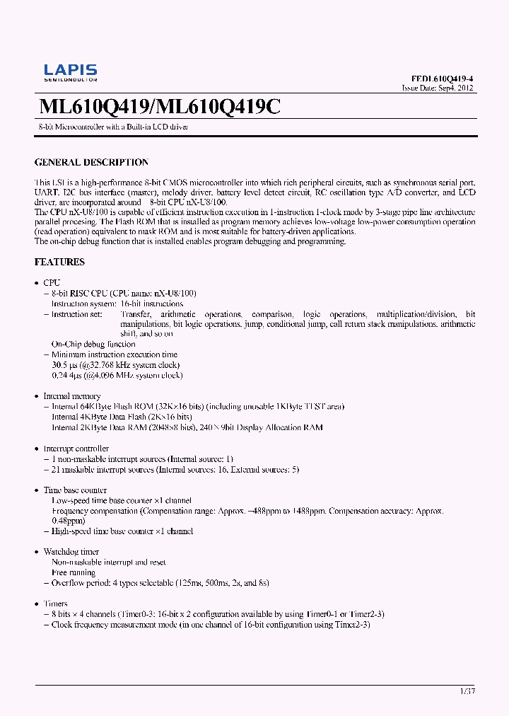 ML610Q419_7613343.PDF Datasheet