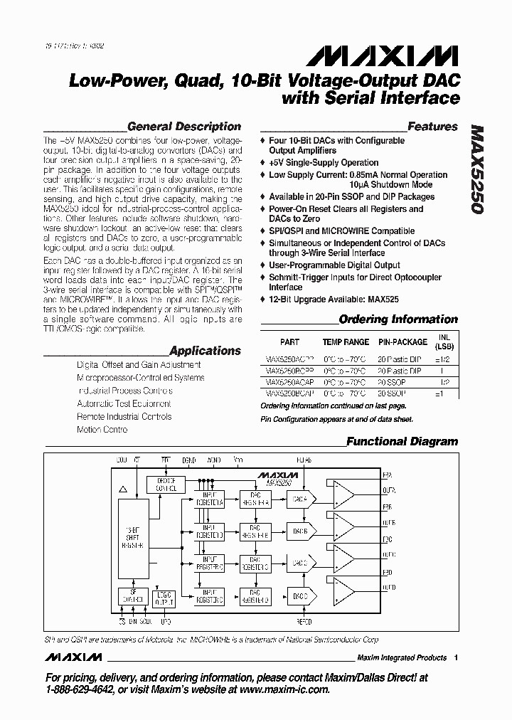 MAX5250BEAP-T_7613512.PDF Datasheet