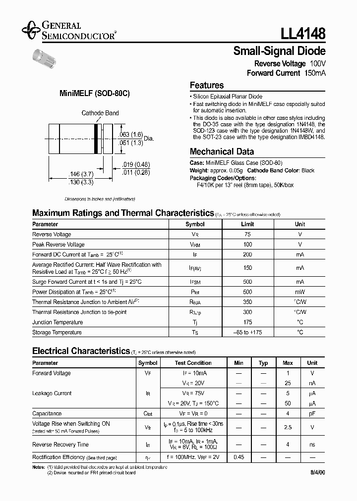 LL4148_7629947.PDF Datasheet