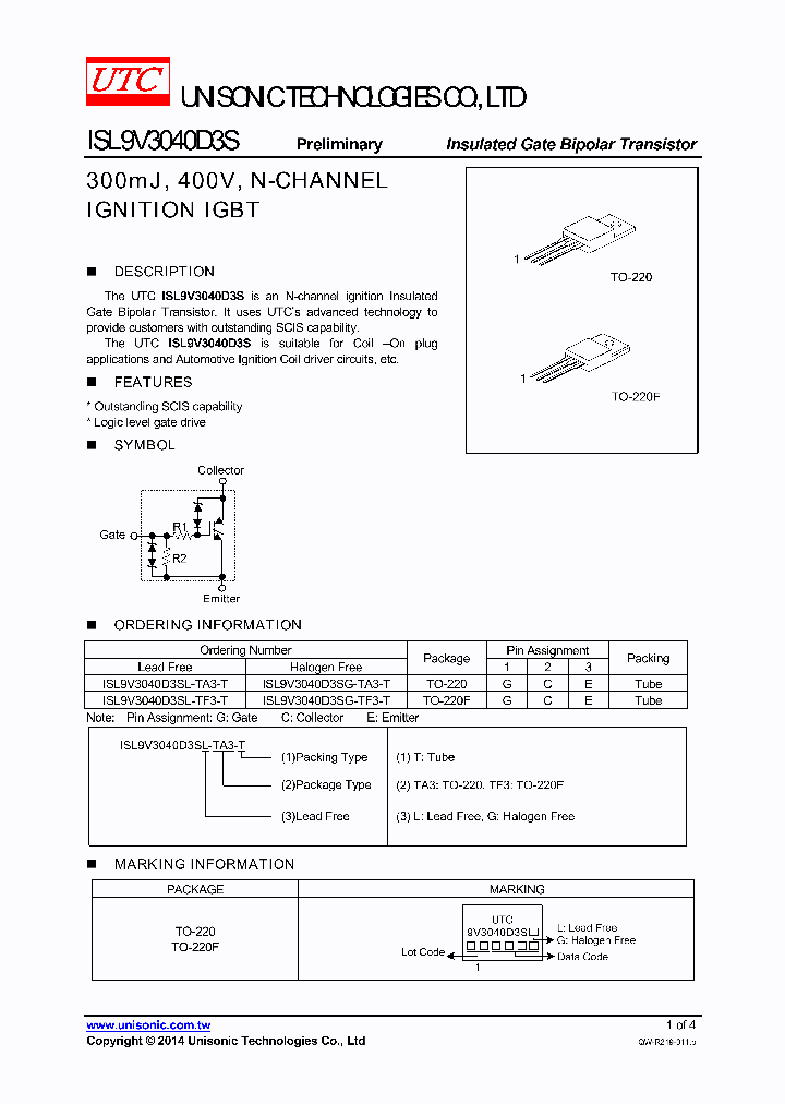 ISL9V3040D3SL-TF3-T_7653052.PDF Datasheet