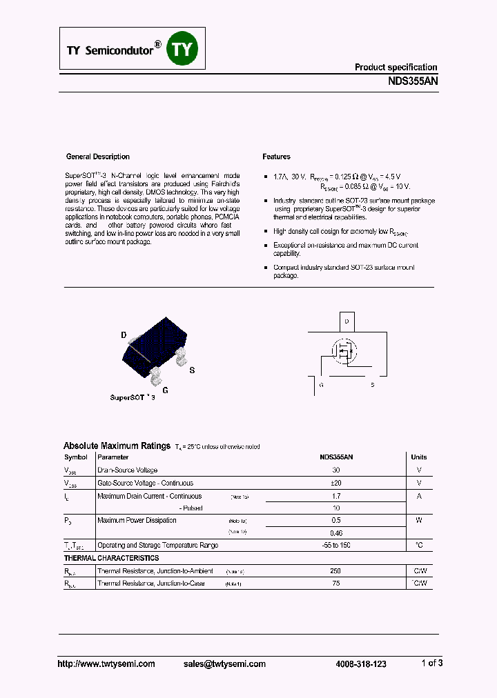 NDS355AN_7653673.PDF Datasheet